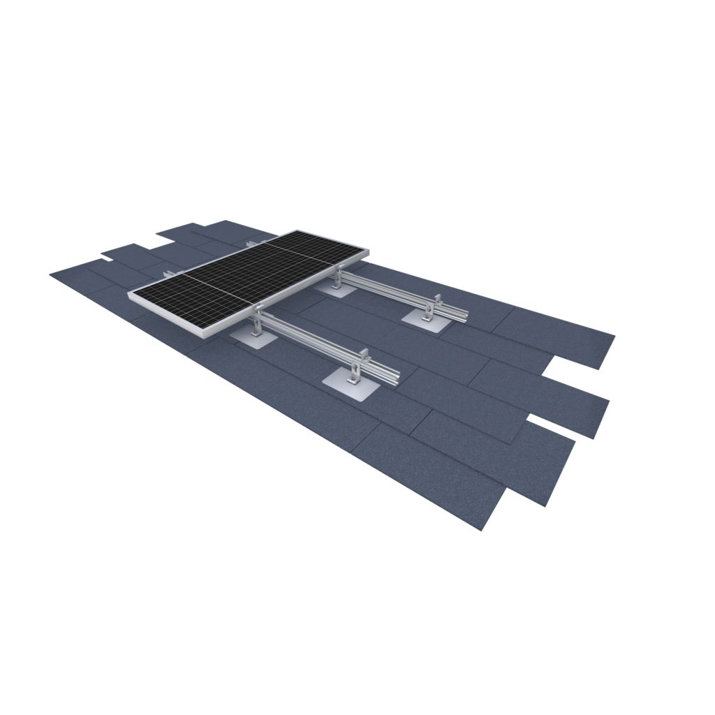 asphalt shingle roof solar mount