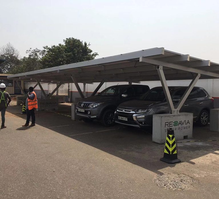 Ghana 39.6KW solar carport mount