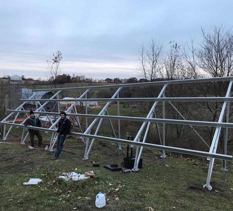 America ground mounting system 9.6kw