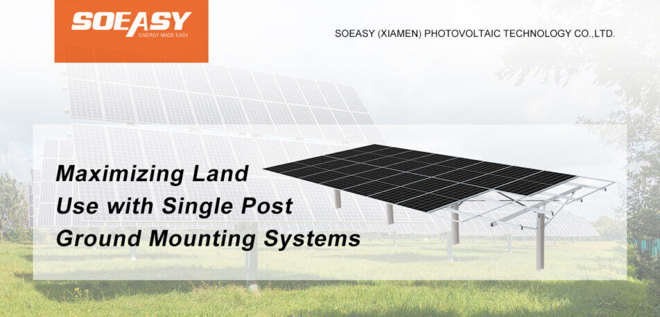 single post ground mounting system