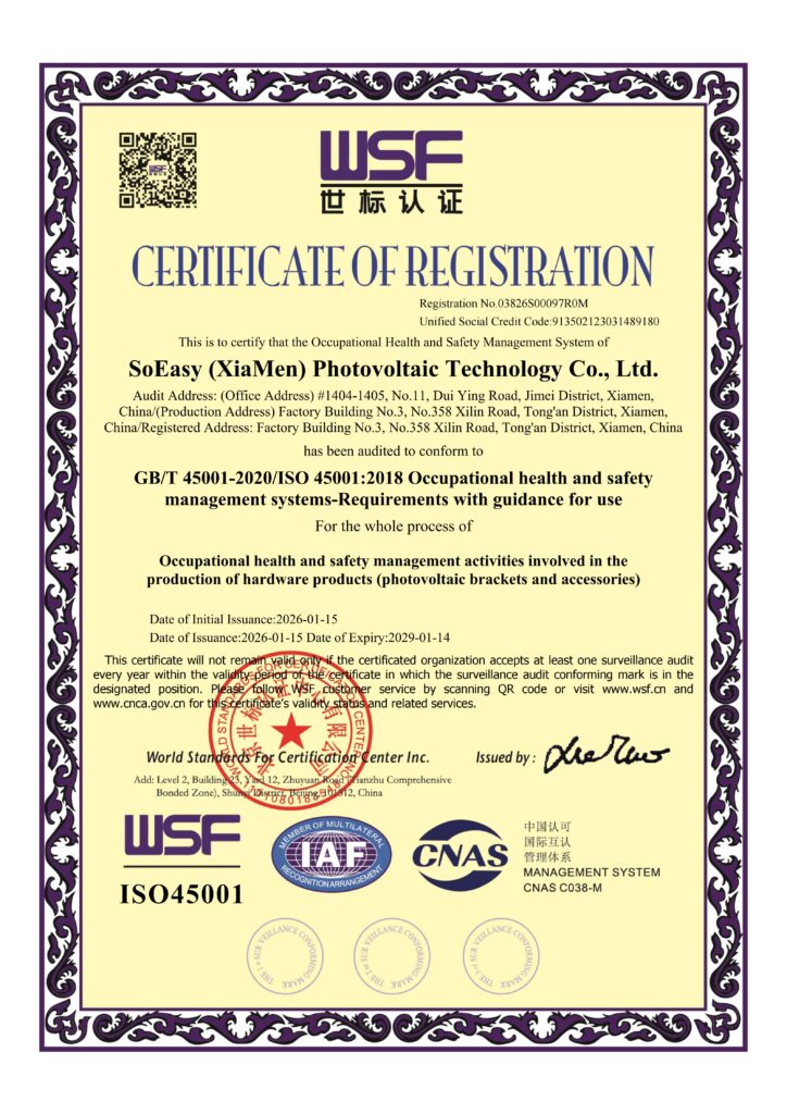 ISO 45001 certification