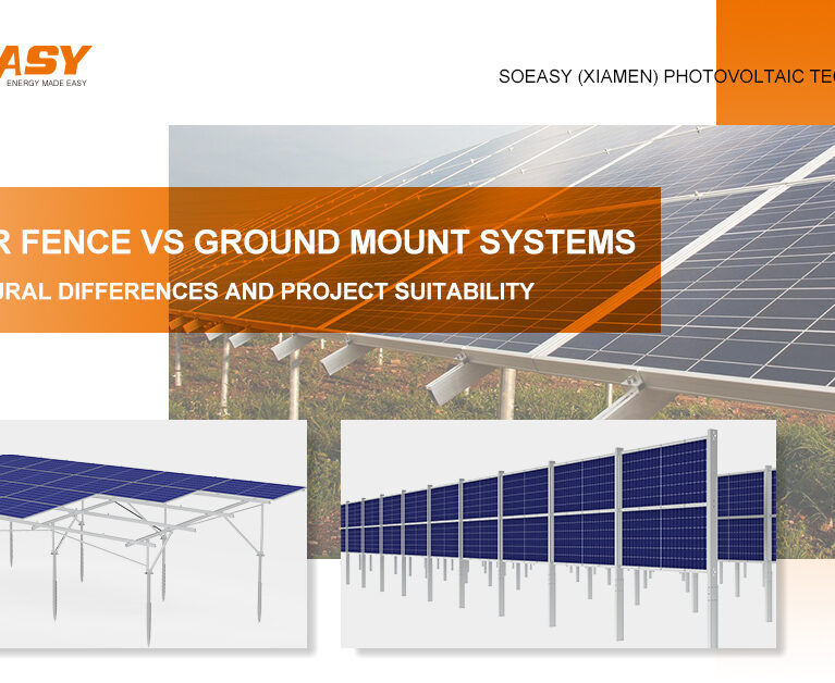 solar fence and ground solar mounting system