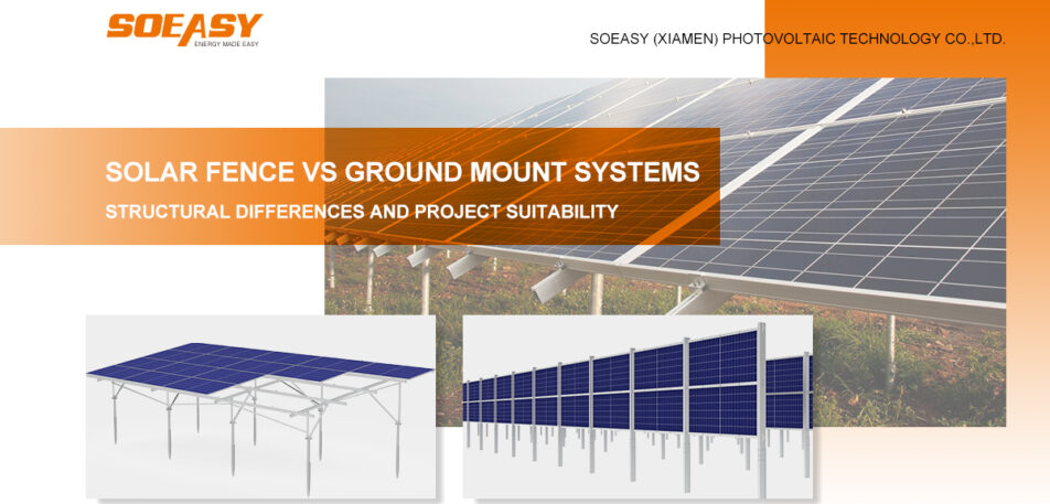 solar fence and ground solar mounting system