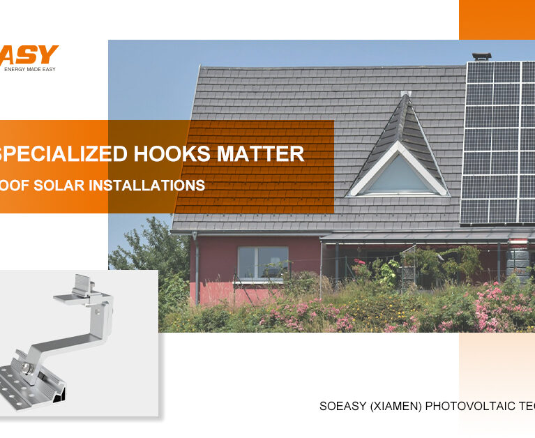 solar roof hook for tile roof