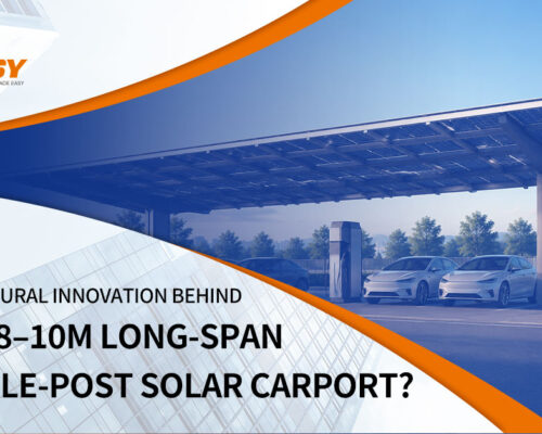 large-span single-column solar carport