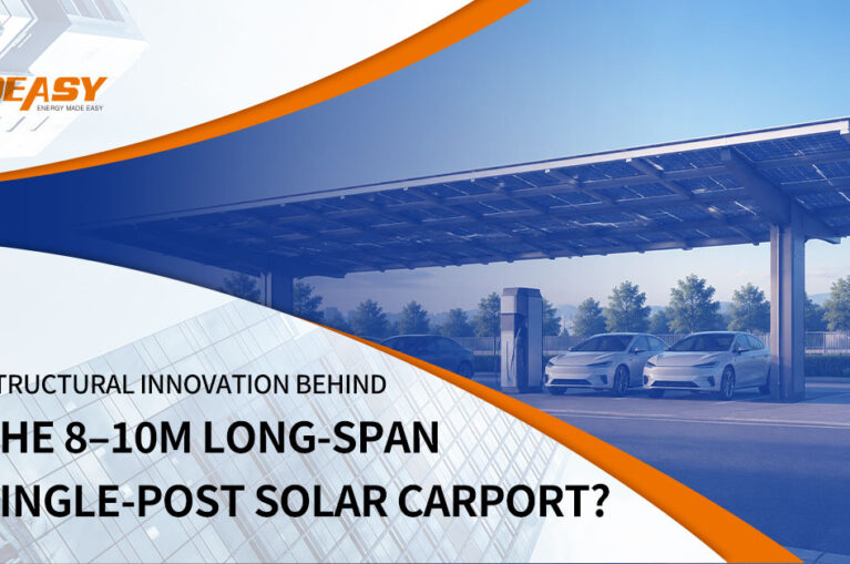 large-span single-column solar carport