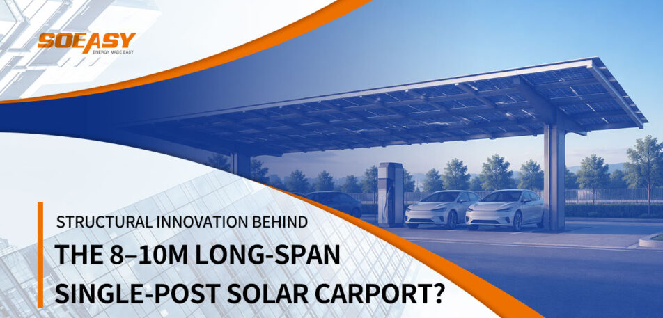 large-span single-column solar carport